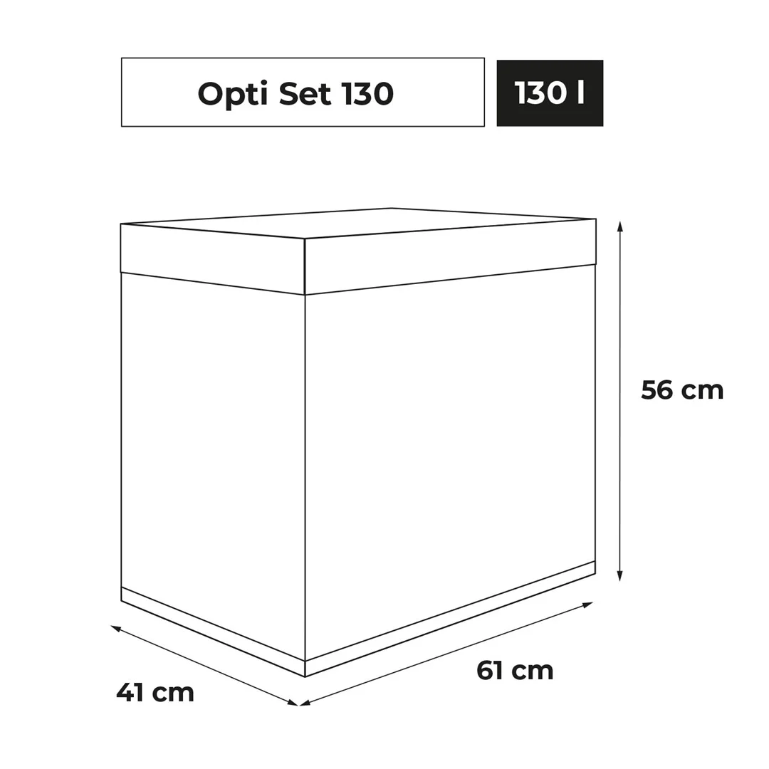 AquaEl Aquarium Optiset 130 White 2.0